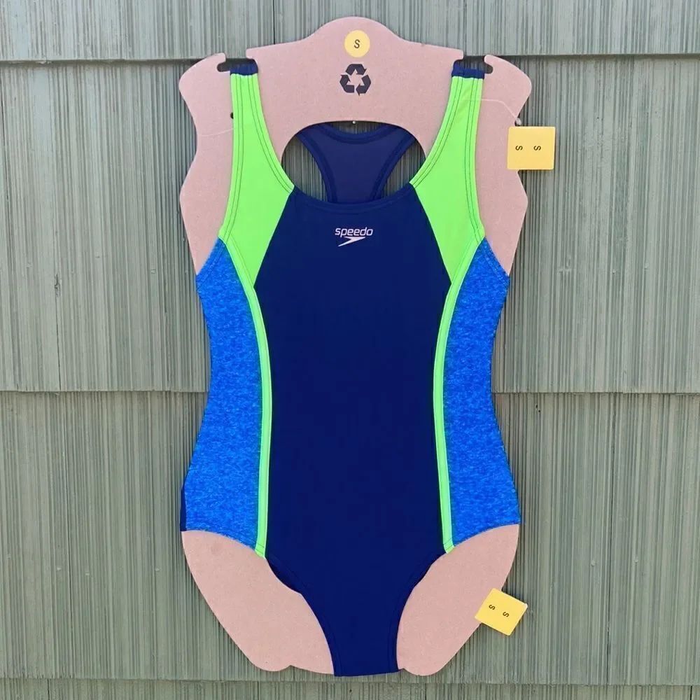 Girls Speedo Swimsuit Bathing Suit One-Piece Size S 7/8
